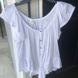 Free people off the shoulder ruffled blouse